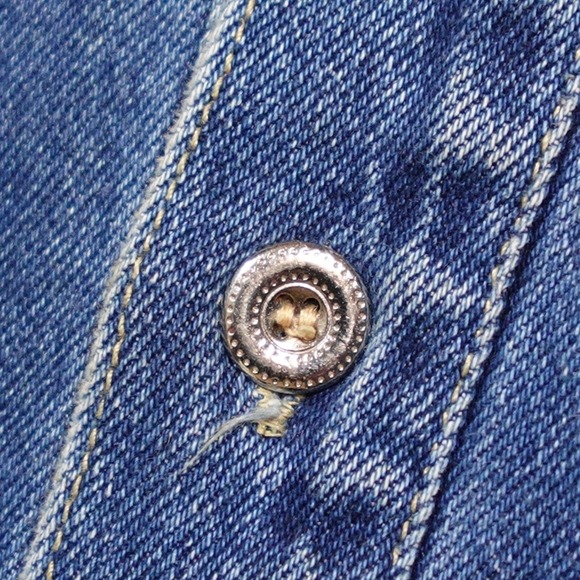 Paco Denim Jacket Mens Size M Long Sleeve Button Front Pocket Blue Cotton - Picture 8 of 13